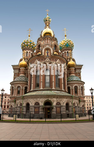 Die Kirche des Erlösers auf vergossenen Blutes in Sankt Petersburg, Russland. Stockfoto