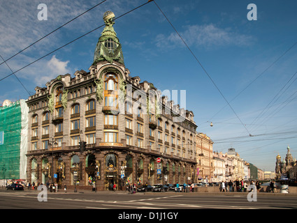 Gebäude am Nevsky Prospekt, die Hauptstraße in Sankt Petersburg, Russland. Stockfoto