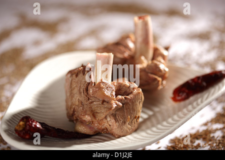 Lagan Sara Parsi Lammgericht. Stockfoto