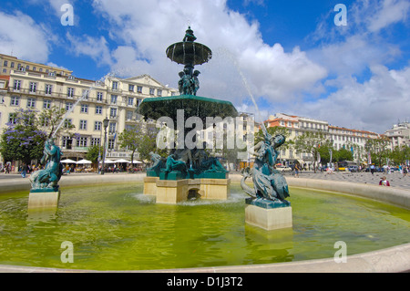 Lissabon, Dos Restauradores Platz Praça Dos Restauradores, Baixa-Viertel, Portugal Stockfoto