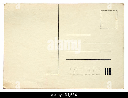 Leere Postkarte für Text bereit. Stockfoto