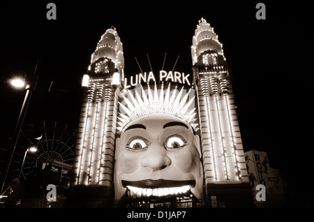 Eingangstor der Luna Park in Sydney, Australien Stockfoto