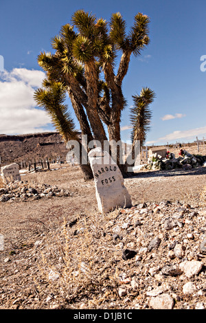 Alter Friedhof in ehemaligen Goldbergbau Boomtown drehte Geisterstadt Goldfield, Nevada, USA Stockfoto