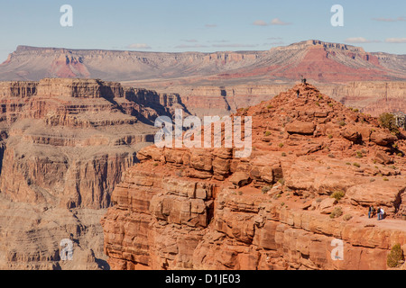 Blick auf den Grand Canyon West am Eagle Point aus der Nation der Hualapai Reservation, AZ. Stockfoto