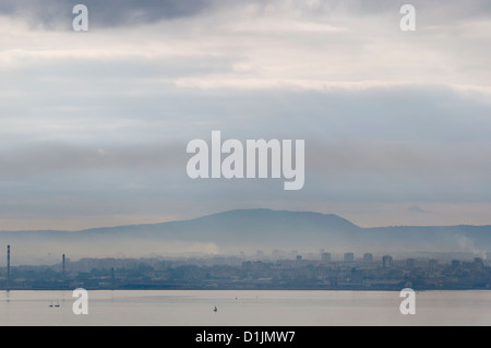 Blick über den Tejo in Lissabon, Portugal Stockfoto