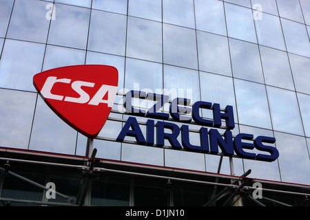 Firma Logo CSA Czech Airlines Stockfoto