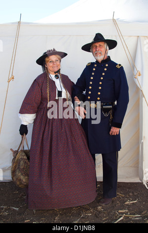 Civil War Reenactment. Zum Gedenken an den 150. Jahrestag des Bürgerkrieges. Veteranentag 11.11.2012. Moorpark, Kalifornien, USA Stockfoto