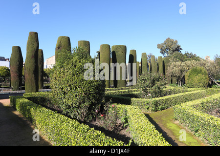 Gärten im Alcazar der christlichen Monarchen in Córdoba, Andalusien Spanien Stockfoto