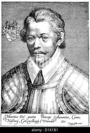 Maurice von Orange, 1567 - 1625, Prinz von Oranien Stockfoto