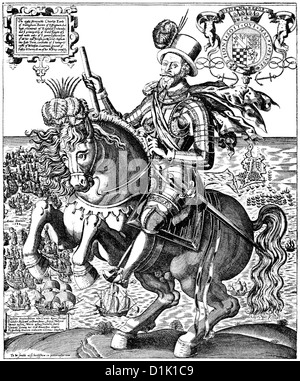 Charles Howard, 1536-1624, ein englischer Staatsmann und Admiral, Kommandant der englischen Flotte gegen die spanische Armada Stockfoto