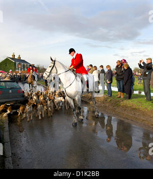 Die Essex-Jagd sammeln in zusammenpassenden Green Village für ihre traditionellen Boxing Day treffen.  Fotograf: Gordon Scammell/Alamy Live-Nachrichten Stockfoto