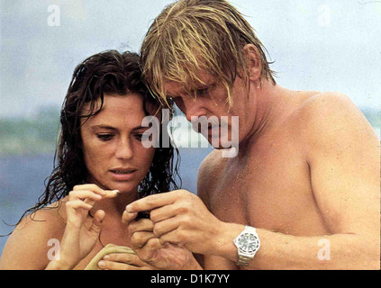 Sterben Sie Tiefe Tiefe, Jacqueline Bisset, Nick Nolte Gail (J. Bisset) Und David (N. Nolte) Verbringen Ihre Polterabend Auf Höhle Stockfoto