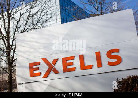 Ein Bürogebäude von Rüstungsunternehmen ITT Exelis besetzt. Stockfoto