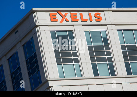 Ein Bürogebäude von Rüstungsunternehmen ITT Exelis besetzt. Stockfoto