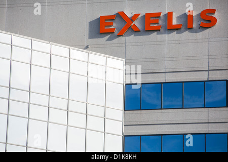 Ein Bürogebäude von Rüstungsunternehmen ITT Exelis besetzt. Stockfoto