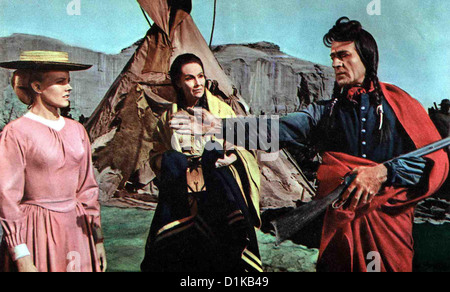 Cheyenne Cheyenne Herbst Carroll Baker, Dolores Del Rio, Gilbert Roland sterben Cheyenne Beschlie߸en IGV Reservat Zu Verlassen. Stockfoto