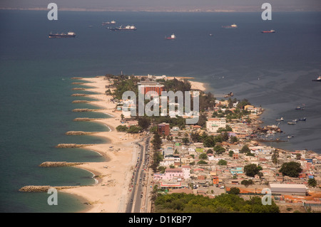 Luftaufnahme von Ilha de Luanda, Angola Luanda. Stockfoto