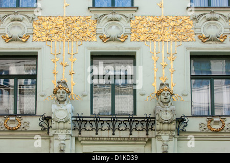 Österreich, Wien 1, Fleischmarkt 18, Prunkvolle Fassade Stockfoto