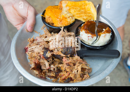 Schweinefleisch in Schauer Restaurant in Homestead, Süd-Florida gezogen Stockfoto