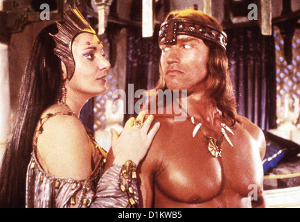 Conan Der Zerstörer Conan der Zerstörer Sarah Douglas, Arnold Schwarzenegger *** lokalen Caption *** 1984-- Stockfoto