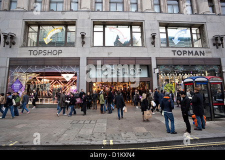 Topshop Oxford Circus, Oxford Street, London, England, UK. Stockfoto