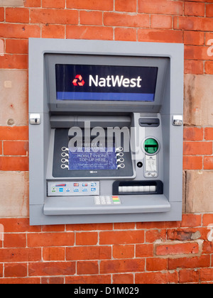 Geldautomat ATM Loch in der Wand Automatic Teller Natwest Bank Stockfoto