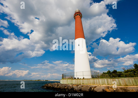 Barnegat Leuchtturm oder Barnegat Light, umgangssprachlich bekannt als "Alten Barney", ist ein historischer Leuchtturm befindet sich in Long Beach Island Stockfoto