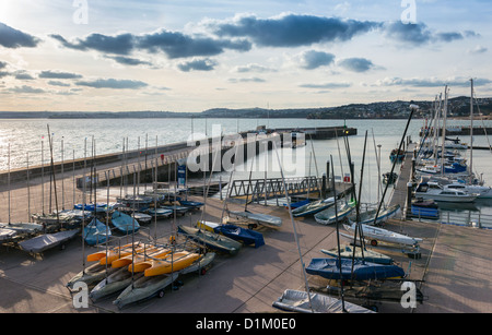 Slipanlage am Hafen von Torquay Devon England Stockfoto