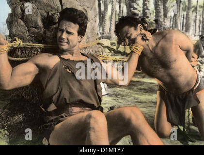 Sohn Des Spartacus Figlio Di Spartacus, Il Steve Reeves? Ein Sklave Versucht Randus (Steve Reeves, l), Sohn des Höhle Stockfoto