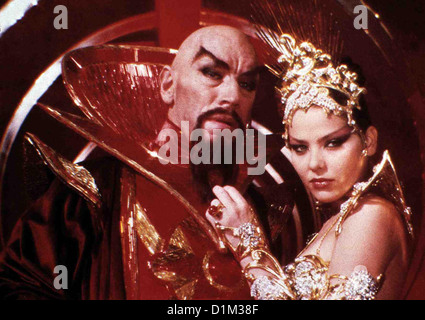 Flash Gordon Flash Gordon Max von Sydow, Ornella Muti Der Boese Ming (Max von Sydow) Und Prinzessin Aura (Ornella Muti) Stockfoto