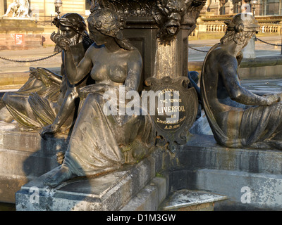 Steble Brunnen Detail in Liverpool UK Stockfoto