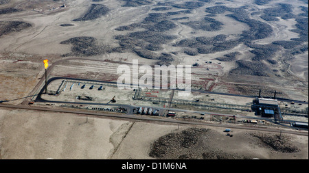 Luftaufnahme natürliche gas-Produktion Süden Wyoming Stockfoto