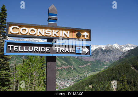 Ouray Colorado auch bekannt als "die Schweiz of America" ist eine ehemalige Bergbaustadt in den San Juan Mountains des südlichen Colorado Stockfoto