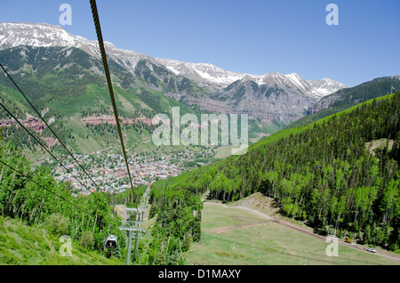 Ouray Colorado auch bekannt als "die Schweiz of America" ist eine ehemalige Bergbaustadt in den San Juan Mountains des südlichen Colorado Stockfoto