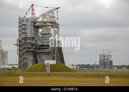 Bay St. Louis, Mississippi - ein Raketentriebwerk Prüfstand bei NASA Stennis Space Center. Stockfoto