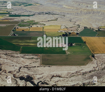 Trockenes LAND MIT bewässerten Flächen/COLORADO Stockfoto