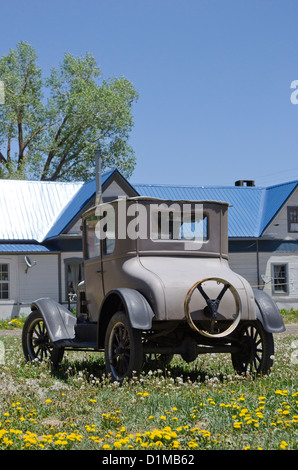 Historische Silverton Colorado verknüpft nach Durango Durango und Silverton Narrow Gauge Railroad in den Rocky mountains Stockfoto