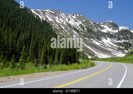 Die Million Dollar Highway zwischen Silverton und Ouray Colorado in den San Juan Mountains des südlichen Colorado Stockfoto