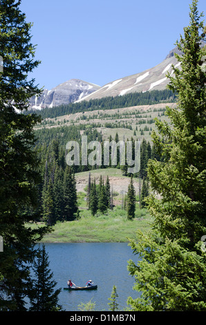 Molas See camping hoch über der Stadt von Silverton Colorado in den San Juan Mountains Stockfoto