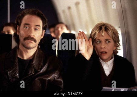 Zungenkuss Zungenkuss Kevin Kline, Meg Ryan Als Ihr Verlobter Ihr Mitteilt, Dass er Sich in Paris Unsterblich Verliebt Hat, Stockfoto