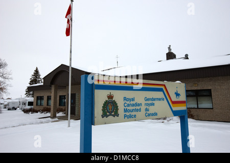 RCMP königliche kanadische berittene Polizeistation in der kleinen Stadt von Kamsack Saskatchewan Kanada Stockfoto