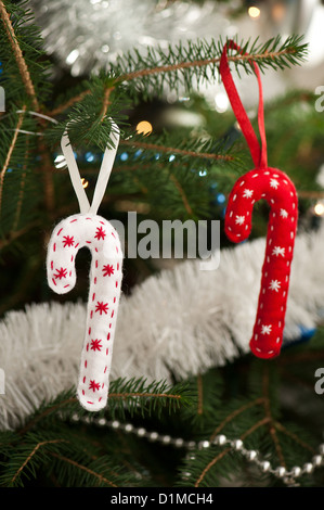 Weihnachtsschmuck aus Filz Handgemacht Stockfoto