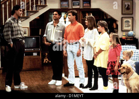 Full House: Terror In vollem Umfang Tanner Stadthaus: Terror In Tanner Stadt Bob Saget, John Stamos, Dave Coulier,?,?,?, Maria Stockfoto