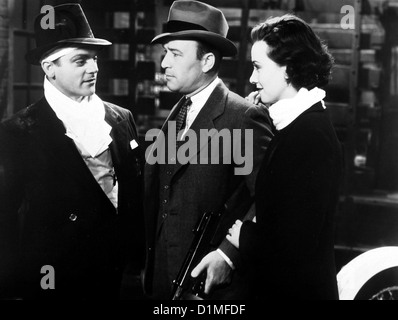 Der Fbi-Agent g-men, James Cagney, Robert Armstrong, Margaret Lindsay Ausbilder Jeff (Robert Armstrong, m) Aendert seine Stockfoto