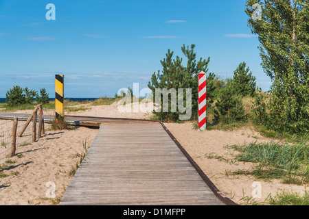 Insel Usedom, Grenze Ahlbeck, Swinemünde, Polen in Europa Stockfoto