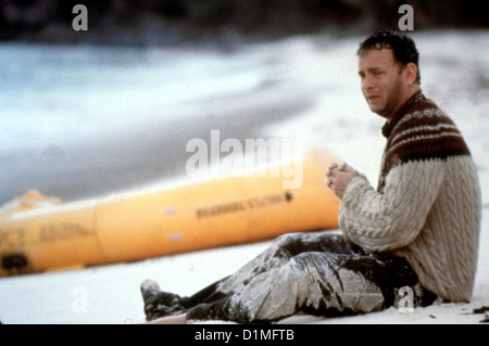 Verschollen Cast Away Tom Hanks Kurierdienst-Manager Chuck Noland (Tom Hanks) blieb Nach Einem Flugzeugabsturz Auf einer Stockfoto