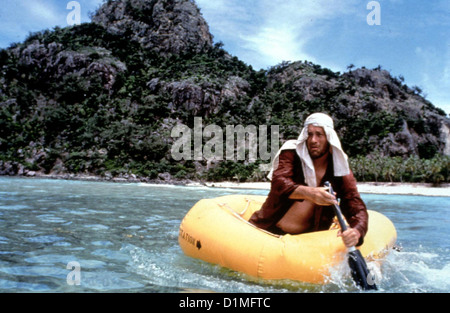 Verschollen Cast Away Tom Hanks Aus der Zivilisation Gerissen, Beginnt Fuer Chuck Noland (Tom Hanks) Ein Jahrelanger Kampf Stockfoto