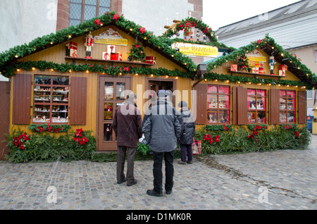 Schweiz, Basel. Basel Winter/Urlaub (aka Basler Weihnacht) an Barfusserplatz. Stockfoto