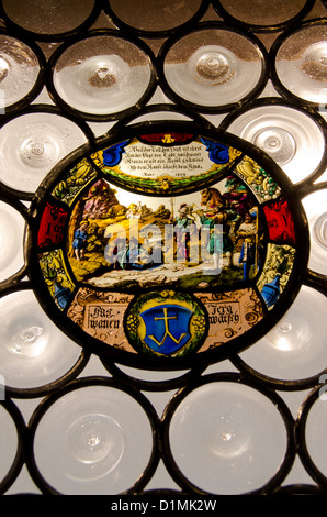 Schweiz, Basel. Barfüsserkirche Historical Museum, befindet sich im Inneren der historischen Barfusser-Kirche. Stockfoto