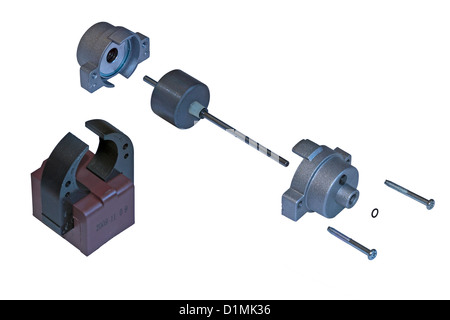 Elektro-DC-Motor zerlegt Stockfoto